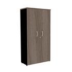 Armario Alto 02 Portas P25 Pandin Walnut e Preto 1.60 M