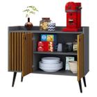 Armário Aparador Buffet Cantinho Do Café 3 Portas Retrô Wood Várias Cores - Beauty Móveis