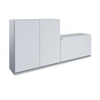 Armario Área De Serviço CLD 100% MDF com 2 Armários Aéreos Portas Branco - CLD MOVEIS