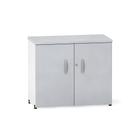 Armario Baixo 02 Portas P25 Pandin 70 CM Cinza e Branco