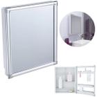 Armário Banheiro Espelheira Sobrepor e Embutir Branco Com Perfil de Alumínio 36x10x45cm 01 Porta Astra