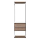 Armário Closet 60cm com 2 Gavetas Multimóveis CR35069 Montana/Branco