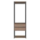 Armário Closet 60cm com 2 Gavetas Multimóveis CR35069 Montana/Preto