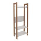 Armário Closet com Prateleira 65x165,5x35,4cm Amêndoa/Branco