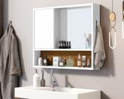 Armario com espelho Amon para banheiro pequeno e medio, armario de banheiro com espelho, espelho para banheiro