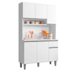 Armário Cozinha Compacta 6 Portas Marcia 105cm Branco AJL Móveis