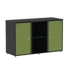 Armário Credenza Aretto Pandin 1,20 M Preto e Verde