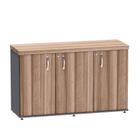 Armário Credenza Com 03 Portas PE 40 Pandin 1,20 M Walnut e Grafito