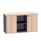 Armário Credenza Com Prateleira PE 40 Pandin 1,20 M Noce Naturale e Grafito