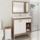 Armário de Banheiro 3 Portas com Cuba e Espelheira C0082507 Ozini