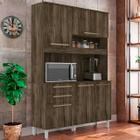 Armário de cozinha 5 portas com espaço para micro-ondas