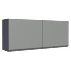 Armário de Cozinha Aéreo 120 x 50 cm 2 Portas Cinza Nice Madesa