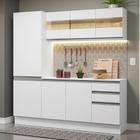 Armário de Cozinha Compacta 100% MDF 170 cm Frentes Branco Smart Madesa 01