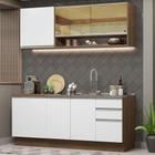 Armário de Cozinha Compacta 180cm Rustic Branco Glamy Madesa 06