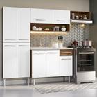 Armário de Cozinha Compacta 229cm com Pia Rustic/Branco Emilly Madesa 12