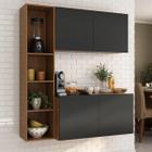 Armário de Cozinha Compacta com Balcão Linea Fit 4 Portas Multimóveis MP2218