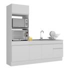Armário de Cozinha Compacta com Rodapé Veneza Multimóveis MP2113.891 Branco
