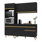 Armário de Cozinha Compacta Multimóveis Veneza GB FG3694 Preta
