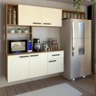 Armário de Cozinha Compacta Suspensa Emillyn 5 Portas 1 Gaveta Carvalho/Off White - Panorama Móveis