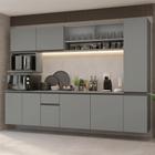 Armário De Cozinha Completa 280 Cm Suspensa Cinza Nice Madesa 04