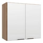 Armário de Cozinha e Lavanderia Com 2 Portas Duplo Aéreo Módulo Suspenso Nogal/Branco Paris Batrol