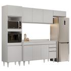 Armário de Cozinha Modulada 4 Peças CP11 Balcão com Tampo Branco - Lumil