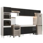 Armário de Cozinha Modulada 5 Peças CP13 Balcão Branco/Preto - Lumil - Lumil Móveis