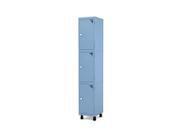 Armário Guarda Volume Locker Roupeiro 1 Vão 3 Portas Aço GRF501/3 Azul Dali - Pandin