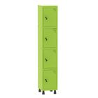 Armário Guarda Volume Locker Roupeiro 1 Vão 4 Portas Aço GRF501/4 Verde Miró - Pandin