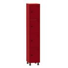 Armário Guarda Volume Locker Roupeiro 1 Vão 4 Portas Aço GRP501/4 Vermelho - Pandin