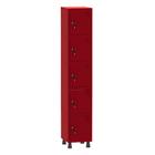 Armário Guarda Volume Locker Roupeiro 1 Vão 5 Portas Aço GRF501/5 Vermelho - Pandin