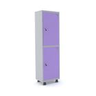 Armário Guarda Volume Locker Roupeiro 2 Portas Aço 50cmx193cm Pandin Móveis