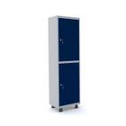 Armário Guarda Volume Locker Roupeiro 2 Portas Aço 50cmx193cm Pandin Móveis