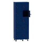 Armário Guarda Volume Locker Roupeiro 2 Vãos 10 Portas Aço GRF502/10 Azul Del Rey - Pandin