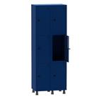 Armário Guarda Volume Locker Roupeiro 2 Vãos 6 Portas Aço GRP502/6 Azul Del Rey - Pandin