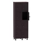 Armário Guarda Volume Locker Roupeiro 2 Vãos 8 Portas Aço GRF502/8 Preto - Pandin