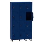 Armário Guarda Volume Locker Roupeiro 3 Vãos 12 Portas Aço GRF503/12 Azul Del Rey - Pandin