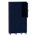 Armário Guarda Volume Locker Roupeiro 3 Vãos 6 Portas Aço GRF503/6 Azul Del Rey - Pandin