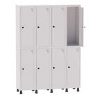 Armário Guarda Volume Locker Roupeiro 4 Vãos 8 Portas Aço GRP504/8 Branco - Pandin