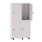 Armário Guarda Volume Locker Roupeiro Insalubre 2 Vãos 04 Portas GRP502/4INS Branco - Pandin