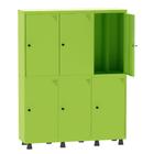 Armário Guarda Volume Locker Roupeiro Insalubre 3 Vãos 06 Portas GRP503/6INS Verde Miró - Pandin