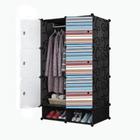 Armario modular guarda roupa organizador arara cabideiro estante sapateira portas compacto