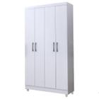 Armário Multiuso 100cm 4 portas Samanta Branco - Rud Rack