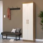 Armario multiuso ibiza 2 portas off white/nogueira - doripel