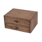 Armário organizador de mesa DDYURI Wood com 2 gavetas FAX2C-DK