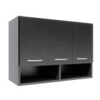 Armário Parede Suspenso Multiuso Quarto Cozinha 3 Portas