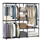 Armário portátil SONGMICS Freestanding Closeiro Preto