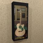 Armário suporte para VIOLÃO E GUITARRA com porta de vidro e Iluminação LED  - SV01