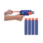 Arminha de Brinquedo Pistola tipo Nerf Hero Infantil Criança Lançador de Dardos Estimula Alta Precisão 4 Dardos Azul