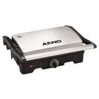 Arno grill dual com antiaderente 1100w gnox preto e inox 127v